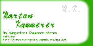 marton kammerer business card